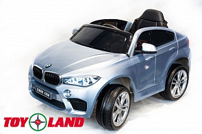 Электромобиль ToyLand BMW X6 mini серебряного цвета (ToyLand, JJ2199 СК)